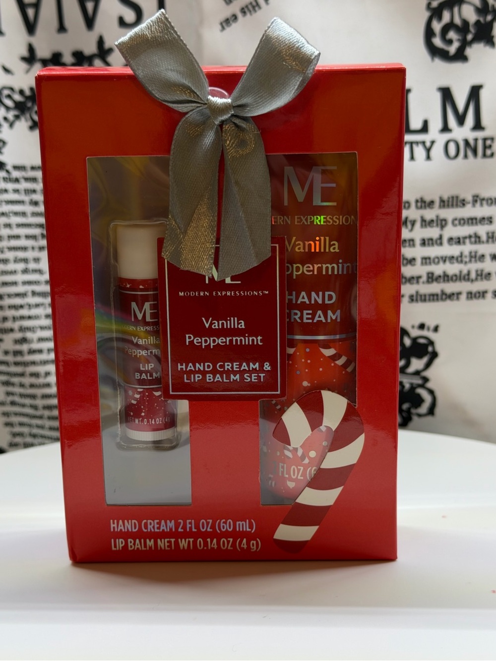 Vanilla Peppermint Hand Cream & Lip Balm Set